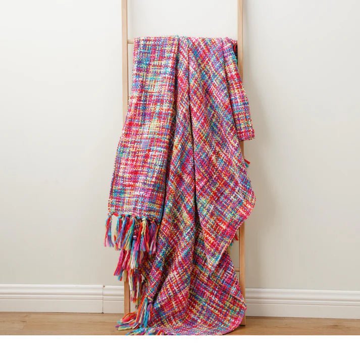 Colorful Woven Throw Blanket