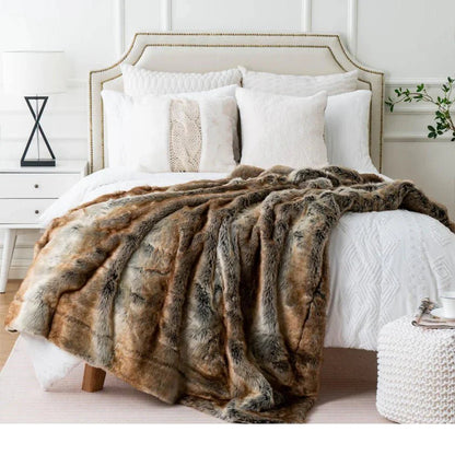 Faux Fur Ombre Blanket