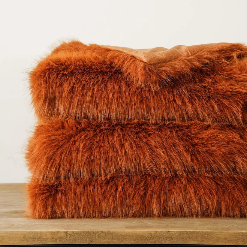 Fluffy Faux Fur Throw