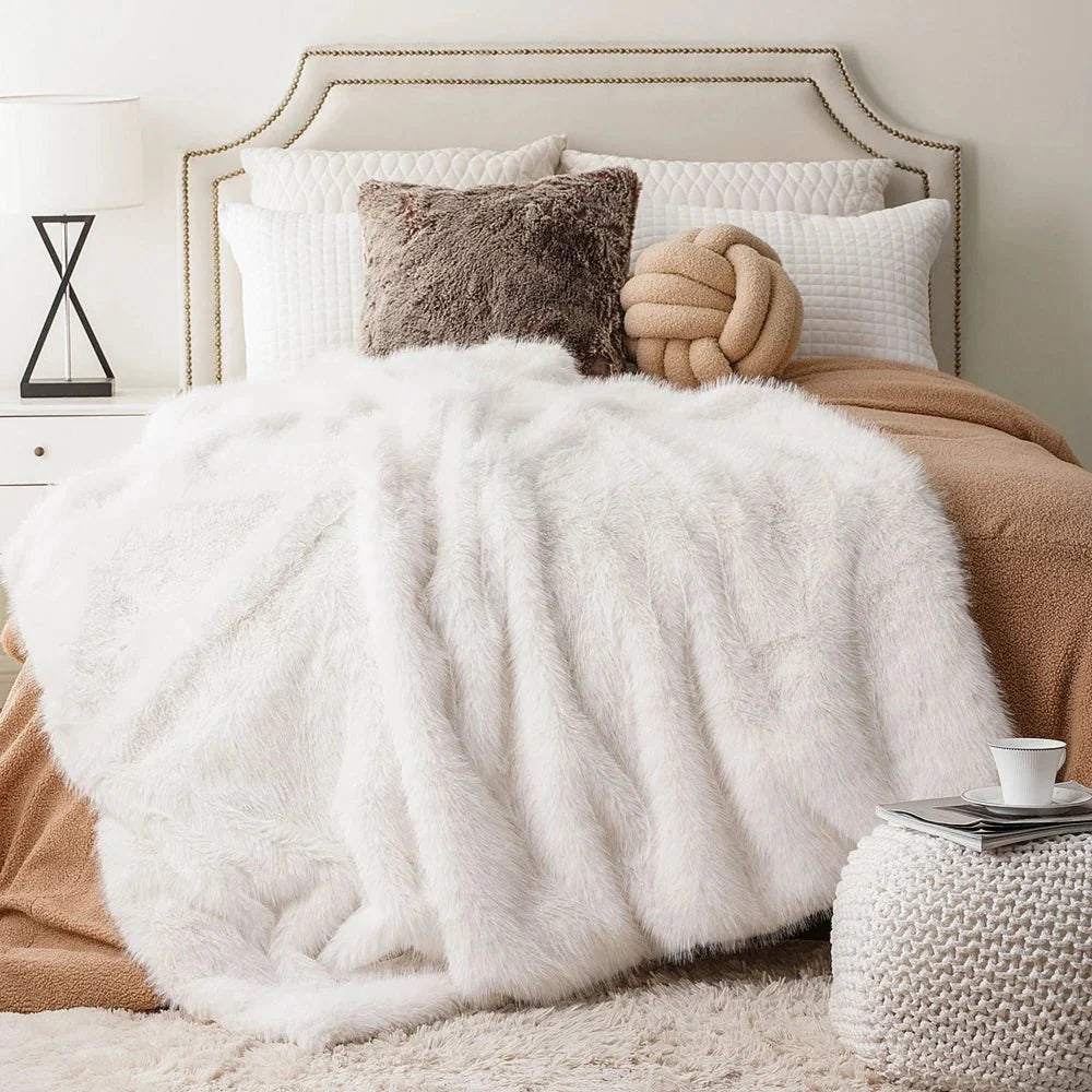 Fluffy Faux Fur Throw