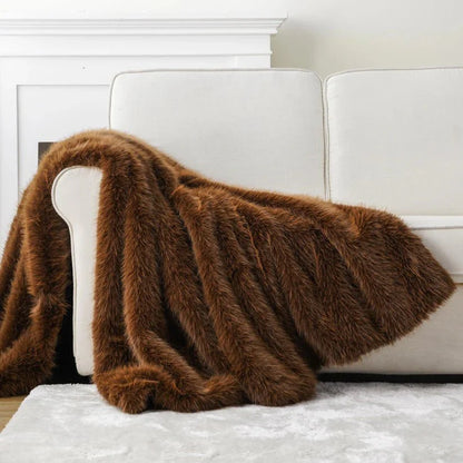 Fluffy Faux Fur Throw